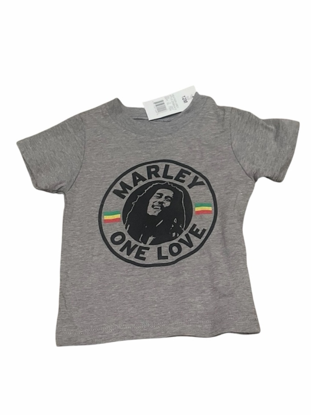 Marley One Love Grey Short Sleeve baby shirt
